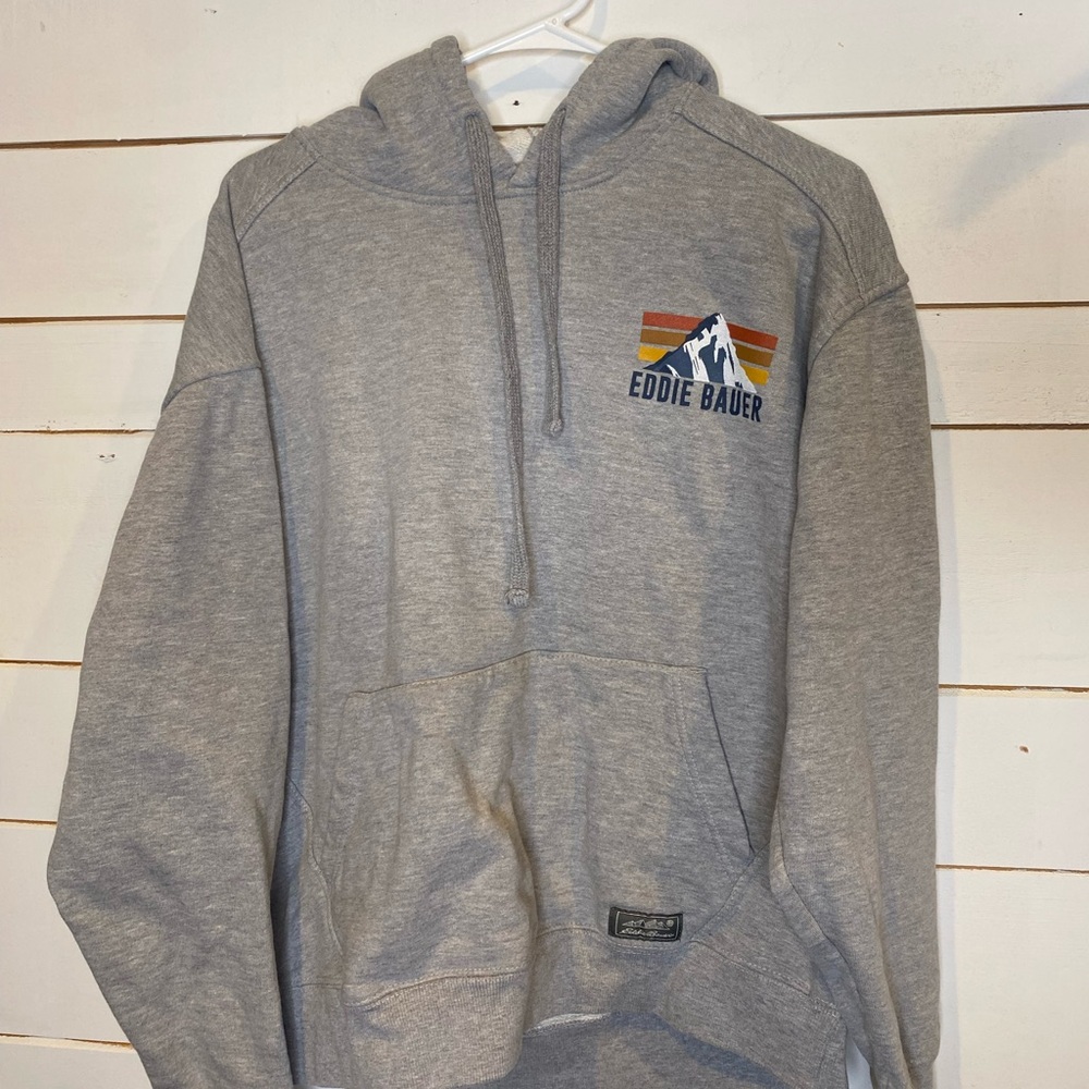 Eddie Bauer Heather Gray Hoodie with Logo